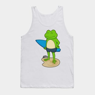 Frog Surfer Surfboard Tank Top